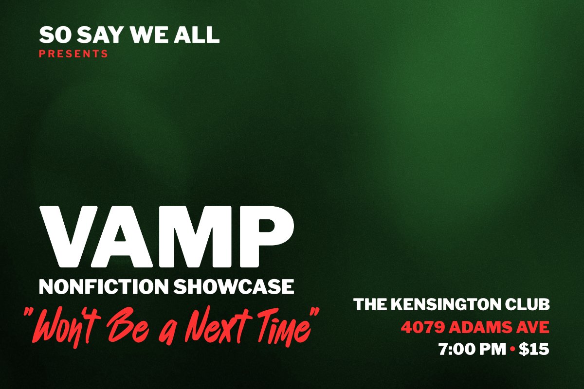 December VAMP - "Won't Be a Next Time"