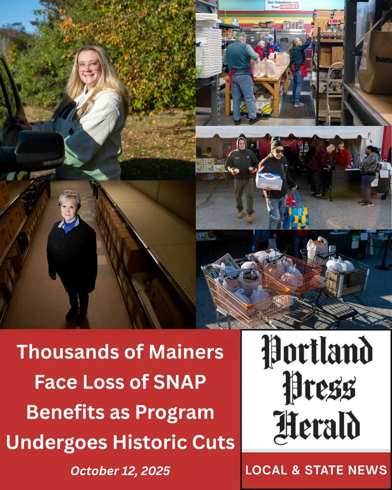 Maine is bracing for a wave of hunger.

Thousands of Mainers are expected to lose or see cuts to their SNAP (food assistance) benefits, leaving families struggling to afford groceries as the cost of living continues to rise.

Food banks across the st