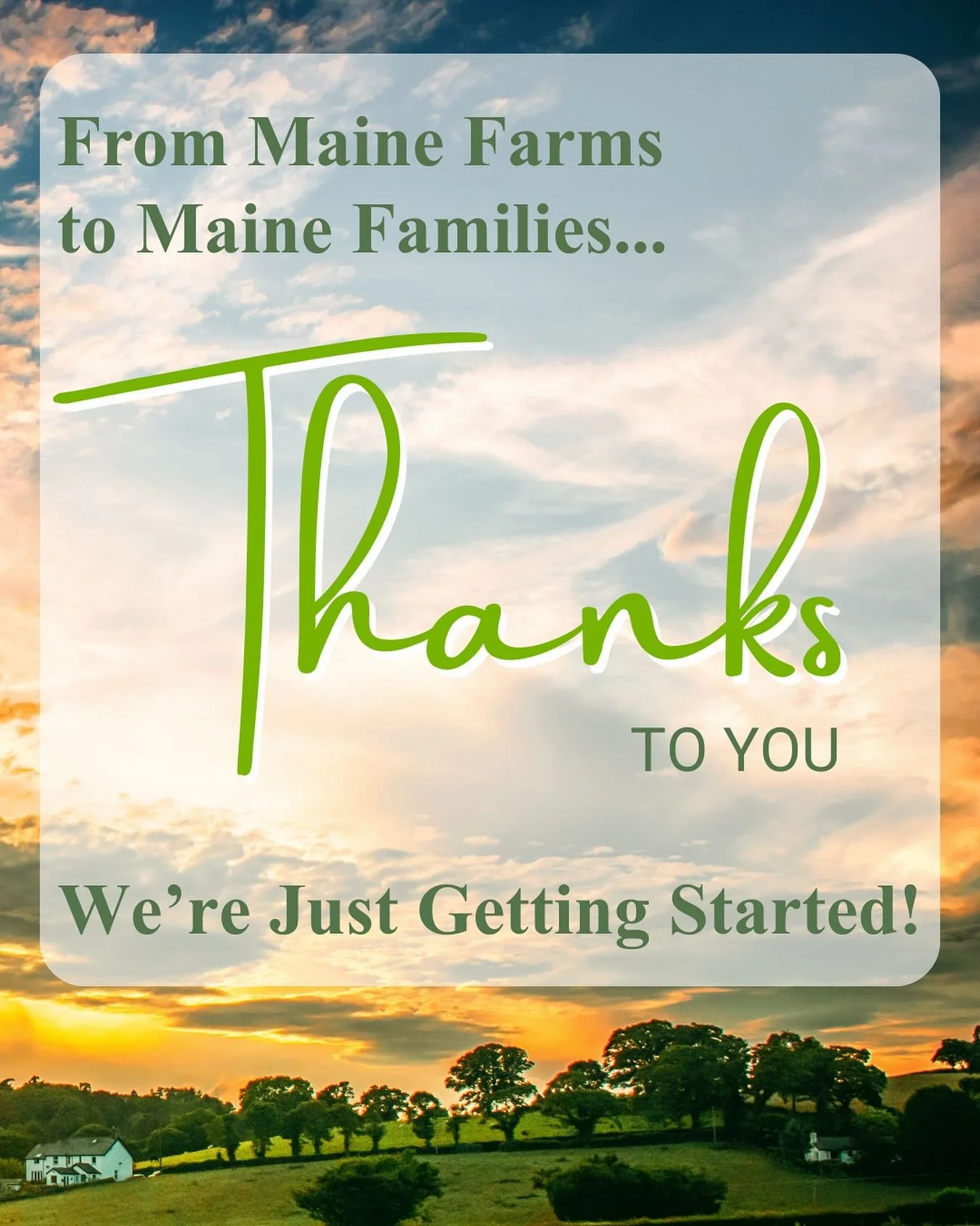 We set a goal to move 10,000 lbs of Maine-grown produce to support families impacted by SNAP interruptions last week &mdash; and WE DID IT! 🙌

🥕 10,358 lbs of fresh produce delivered to local partners
💚 $15,000+ raised to make it happen

A HUGE TH