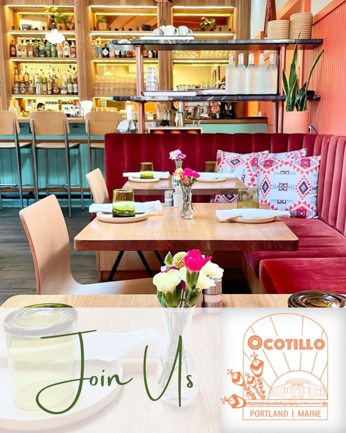 Tomorrow&rsquo;s THE NIGHT🍽️✨

Join us at Ocotillo for our first-ever Plates for Purpose event! 

Dine as you normally would, and a percentage of sales will support Farms for Food Equity&mdash;helping bring fresh, local food to Maine families in nee