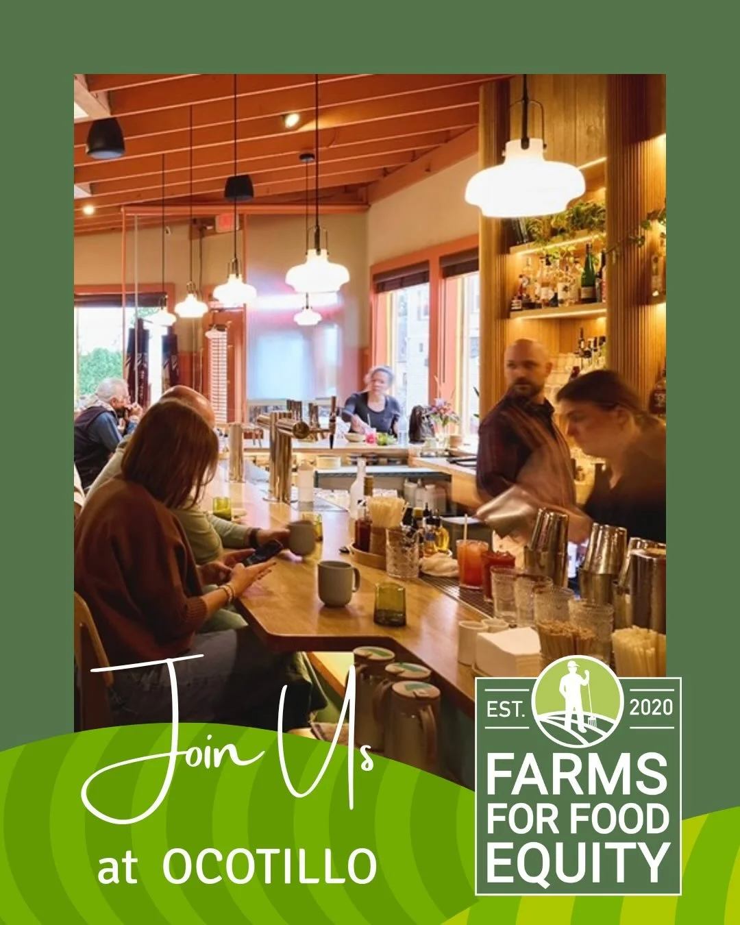 Eat well. Do good. Repeat.♻️

Just a reminder to JOIN US for our second Plates for Purpose at Ocotillo on Sunday, January 18th&mdash;it&rsquo;s coming up THIS WEEKEND!

Make your dinner plans count: dine in, order your favorites, and Ocotillo will do