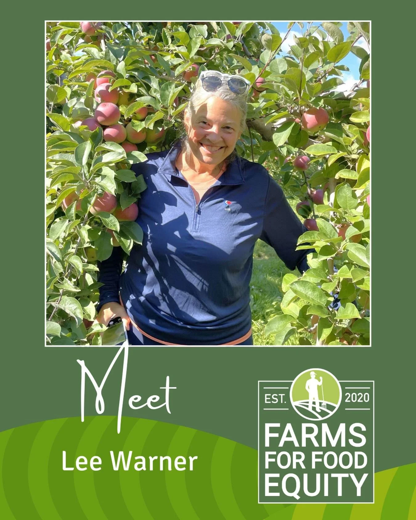 Meet the Board &mdash; Say hello to Lee Warner 👋

Lee brings 25+ years in tech and over a decade of nonprofit experience in development, marketing, and communications to Farms for Food Equity. A certified health coach, she&rsquo;s passionate about &