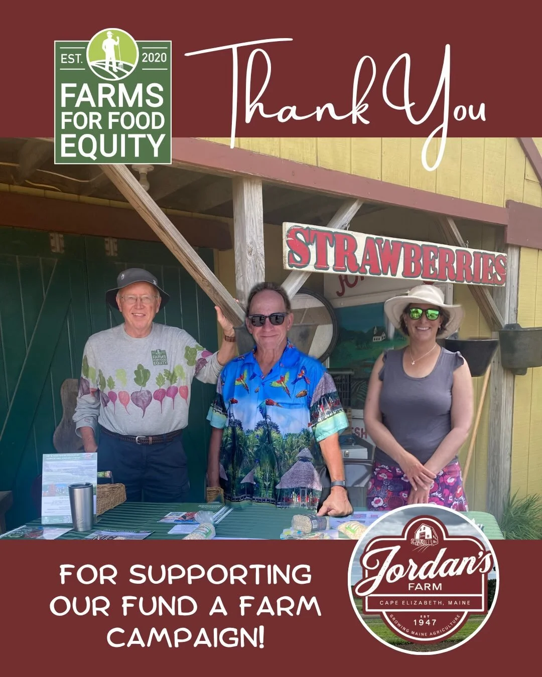 Thank you to everyone who supported our Fund a Farm campaign with Jordan&rsquo;s Farm! 💚

We LOVED meeting so many of you at our Farm Stand event on July 1 and are so excited to welcome you to the Farms for Food Equity community.

Because of your ge