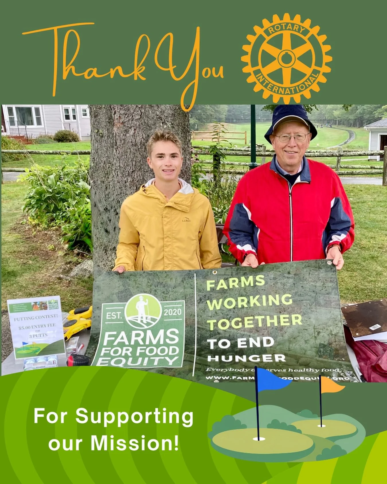 A big thank you to the Scarborough Rotary for inviting Farms for Food Equity to be part of your annual golf tournament and for letting us run the putting contest! ⛳️💚

It was such a wonderful day connecting with so many local Scarborough businesses 