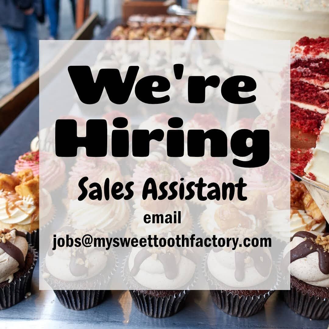Greetings happy people, as our post illustrates we are on the hunt for some talented folk to join our market stall team at the @scfoodmarket. If this sounds like something you would make an ideal candidate. Drop us an email at: jobs@mysweettoothfacto