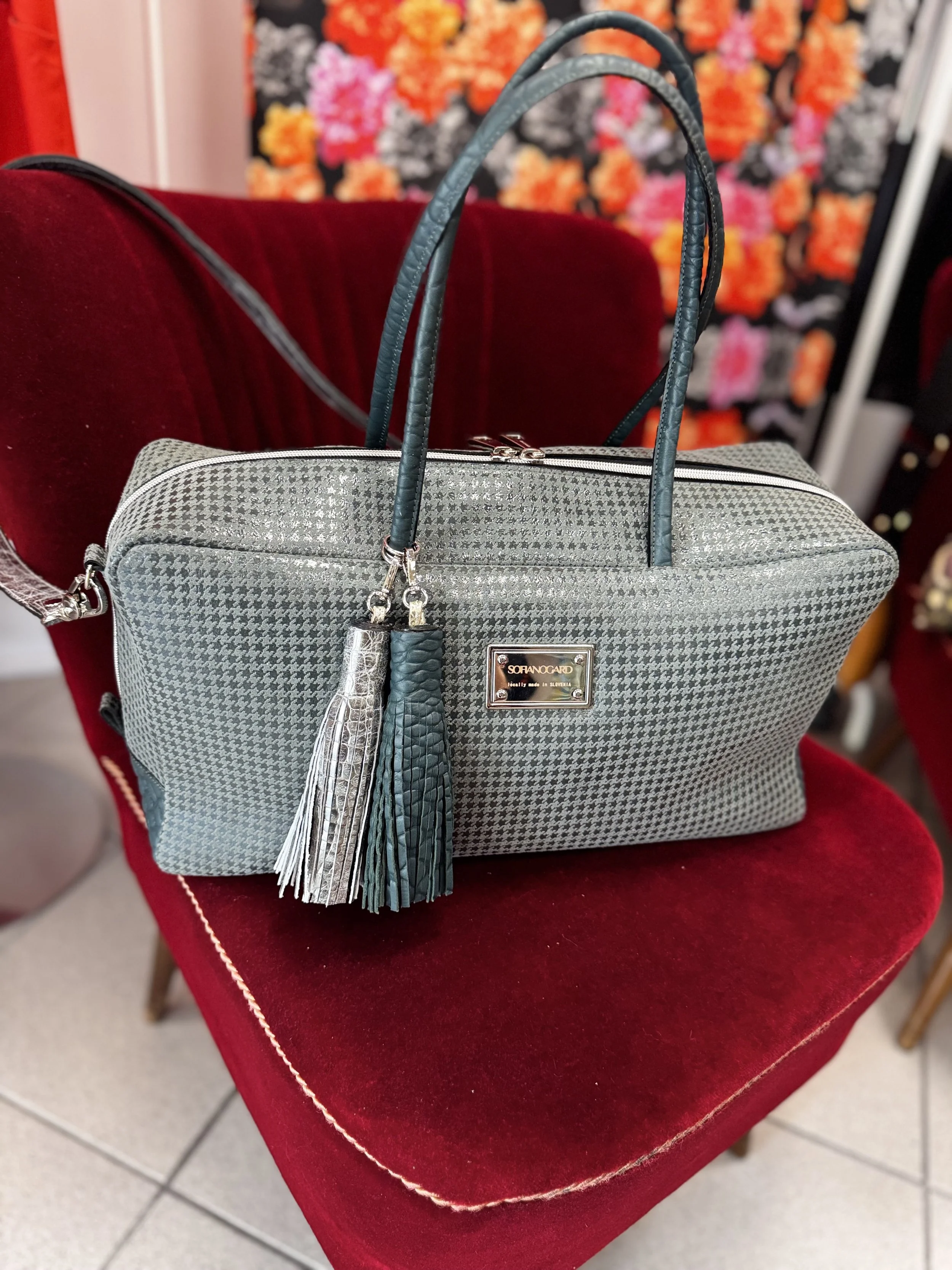 OLIVER bag_ 'pepita' petrol