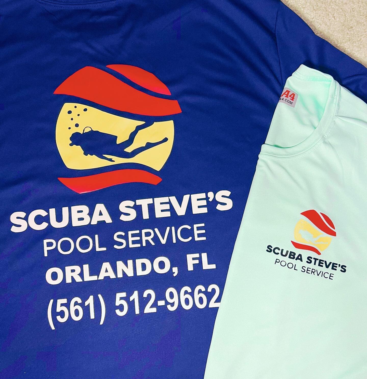 Another one for @scubastevespoolservices 🏊&zwj;♂️ 👙 ☀️ 

Custom cooling performance long sleeve tees with 44+ UPF for the hot florida summers!

#smallbusiness #supportlocal #orlandobusiness #customtees #coolingshirt #cricutmade