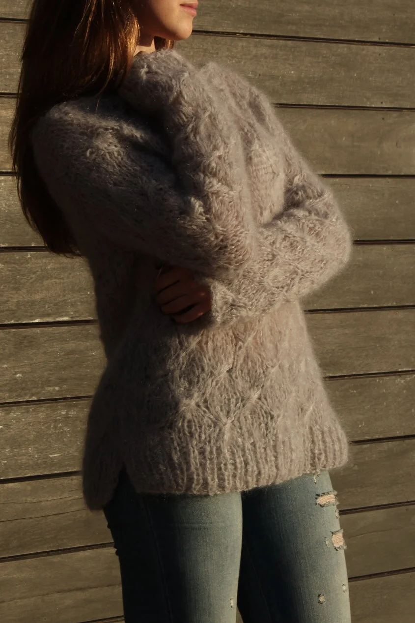 トップス louren low gauge mohair knit pullover Mohair Sweater Knitting Pattern: Loose Knit Jumper Tutorial