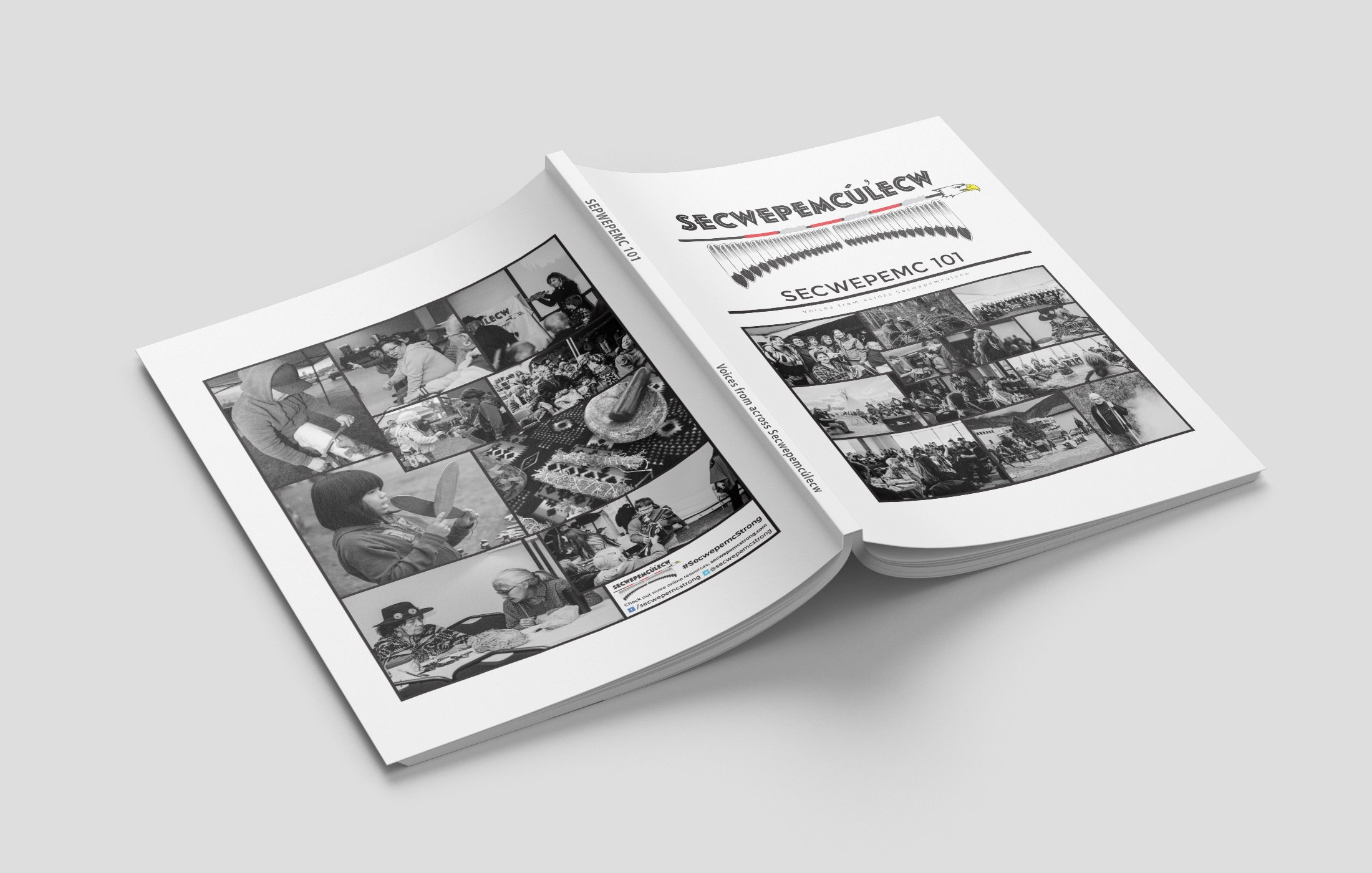 The book was meant to be a representation of the Secwepemc People and I designed it to be inclusive and showcase the many members and culture.