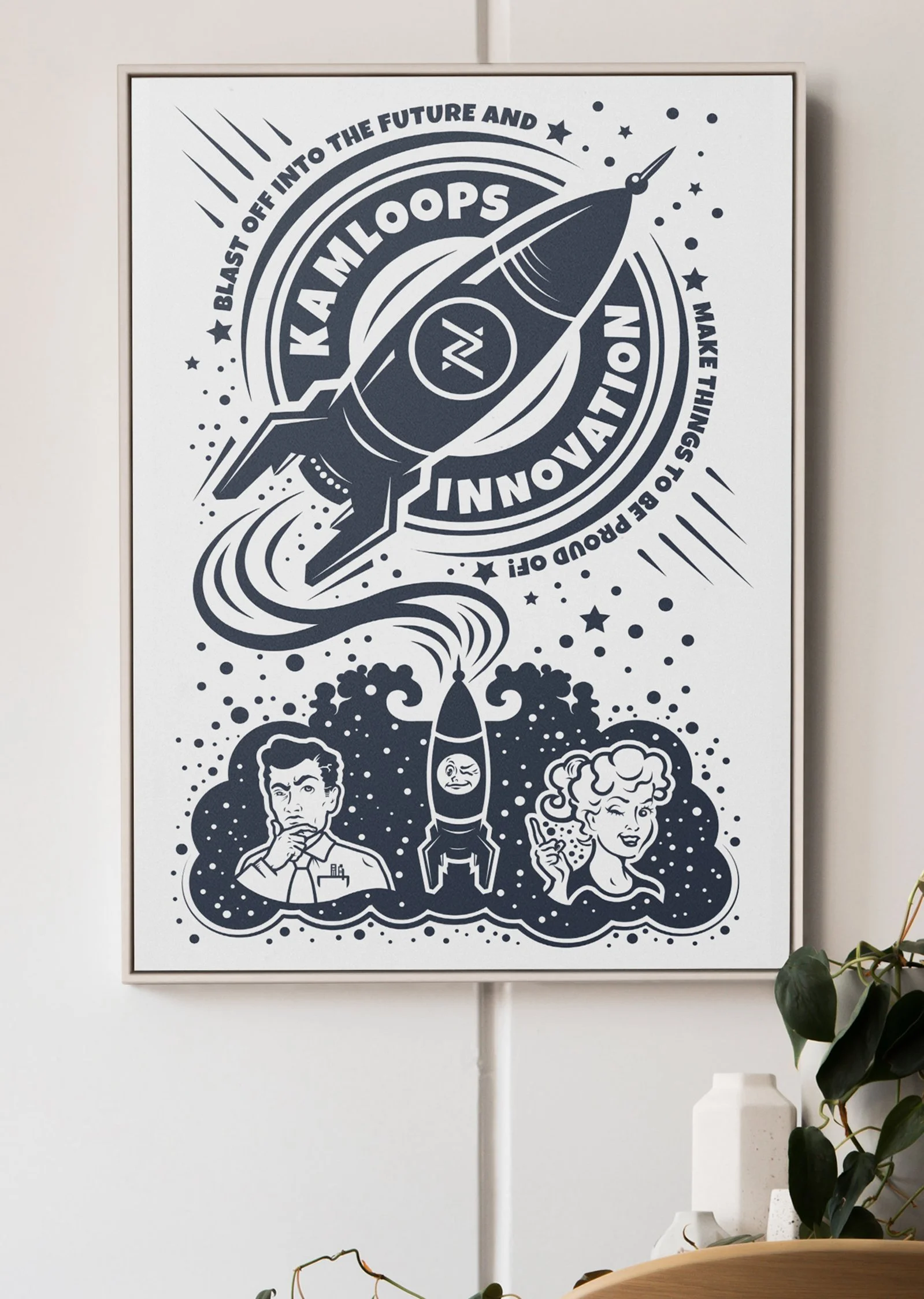 Poster promoting Kamloops Innovation, a local tech hub.