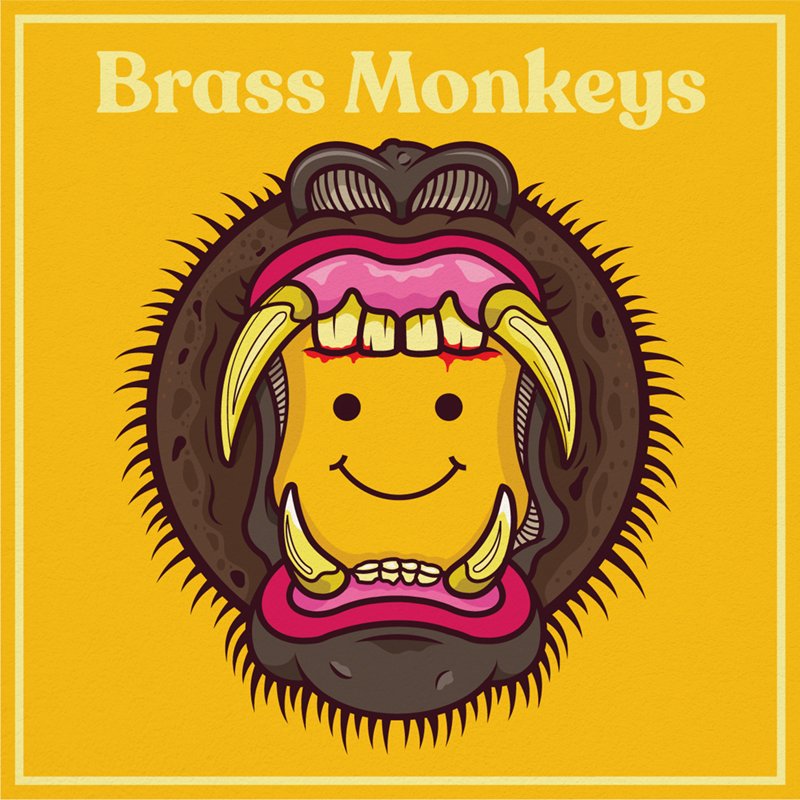Brass Monkeys all consuming Skateboard Company.