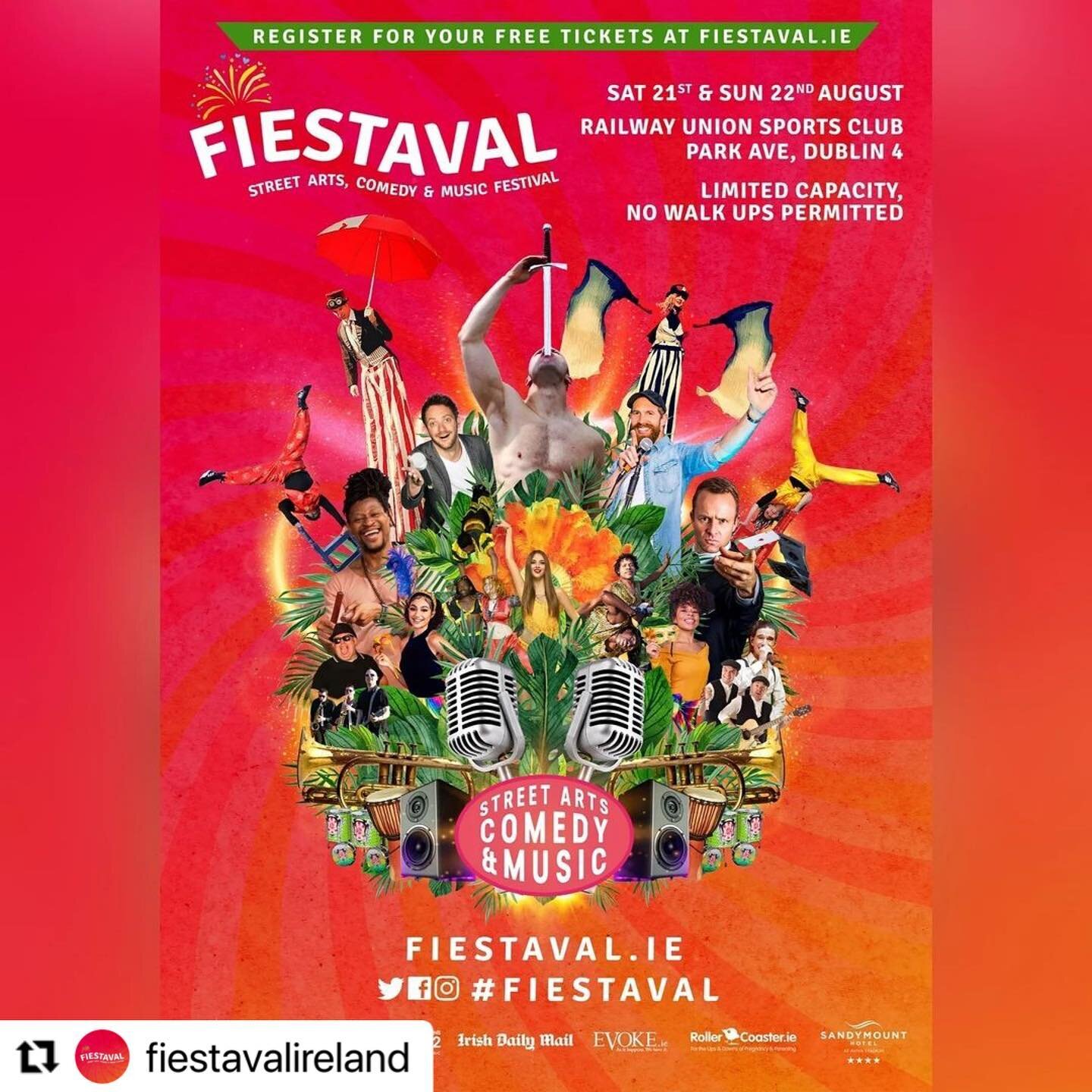 🎪🎪🎪🎪🙌🏻🥳 Dublin!
#Repost @fiestavalireland with @make_repost
・・・
ROLL UP! ROLL UP! AMD GET READY TO FIESTA WITH FIESTAVAL!!!

Fiestaval Street Arts, Comedy &amp; Music Festival will dazzle amd delight with world-class performances from the very