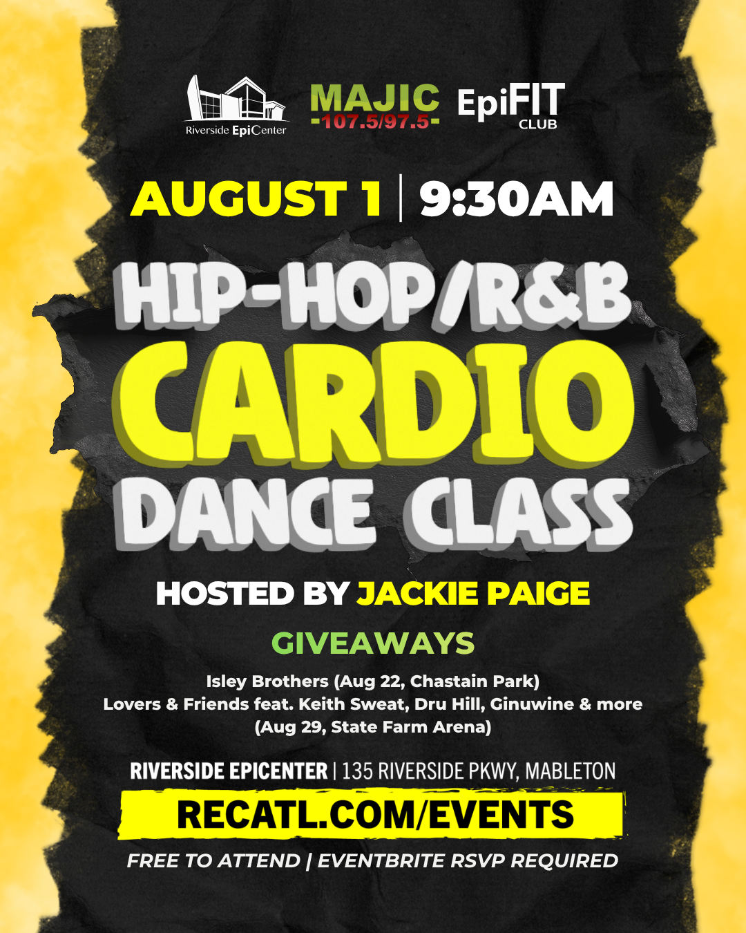 Free Hip Hop And R&amp;B Cardio Dance Class August 1st 