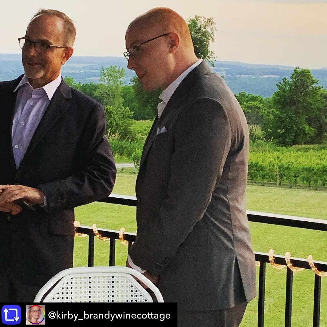 Repost from @kirby_brandywinecottage - Beautiful wedding on a beautiful evening. #brehitthezachpot |  #Wedding #FatheroftheGroom #WeddingSunset #SunsetWedding #Wedding #WeddingGuest