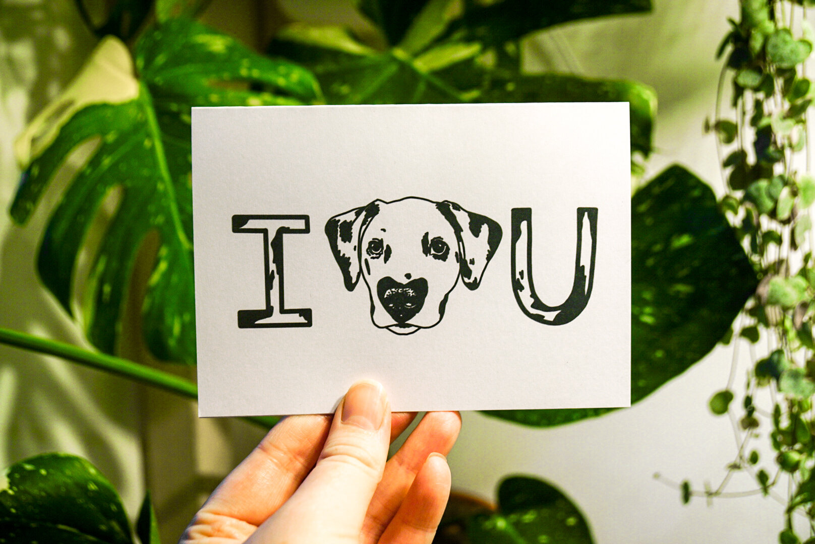 I 🖤 U Dalmatian Greetings Card