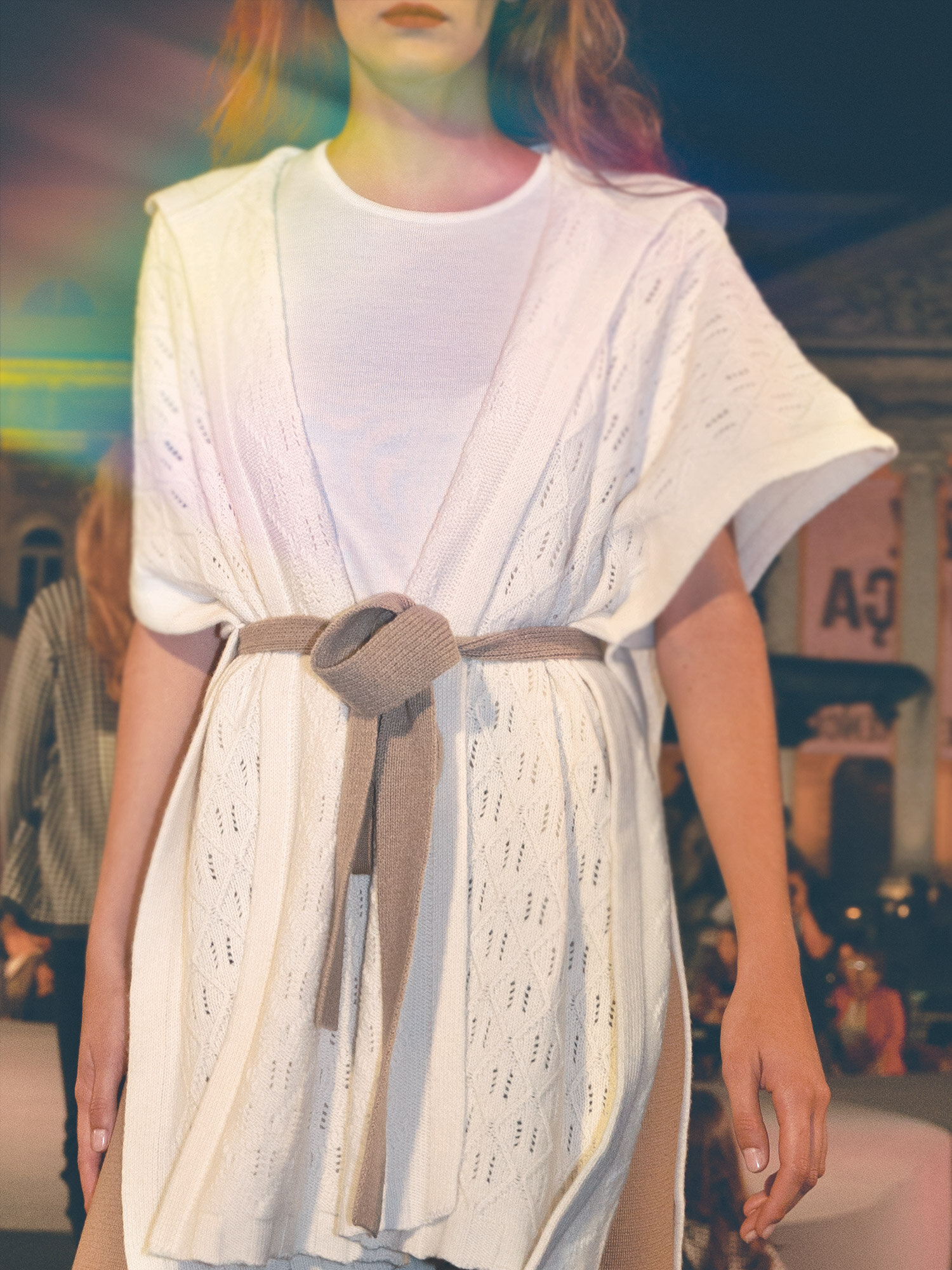 Poncho de Arans com Capuz