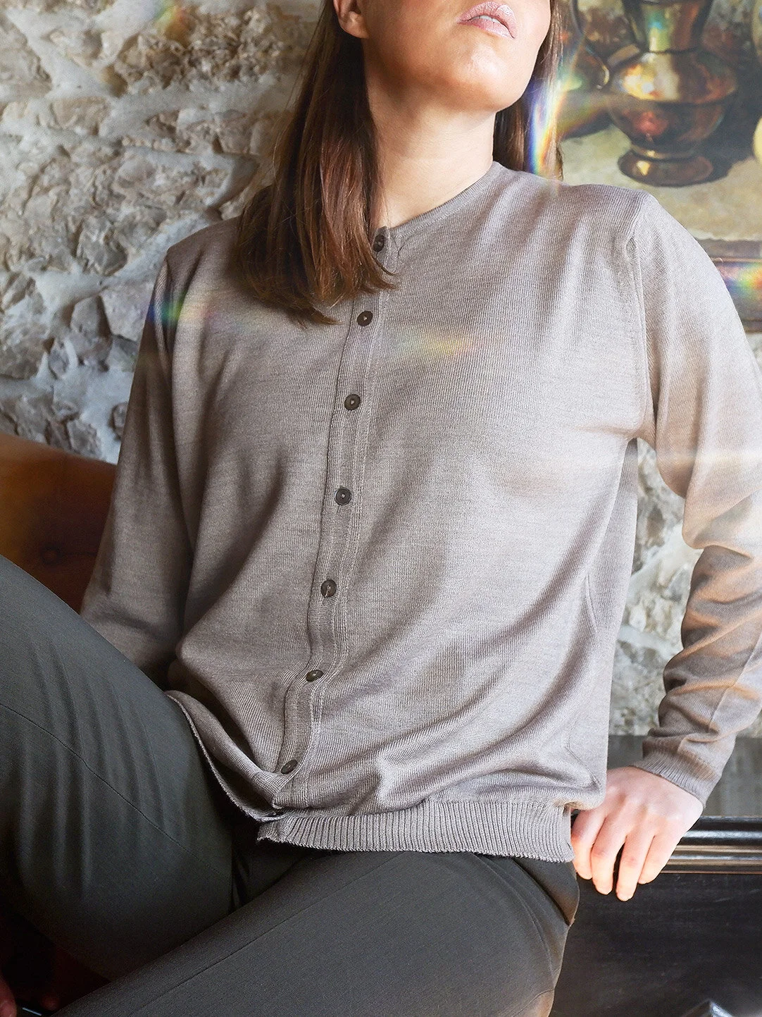 Casaco Decote Redondo