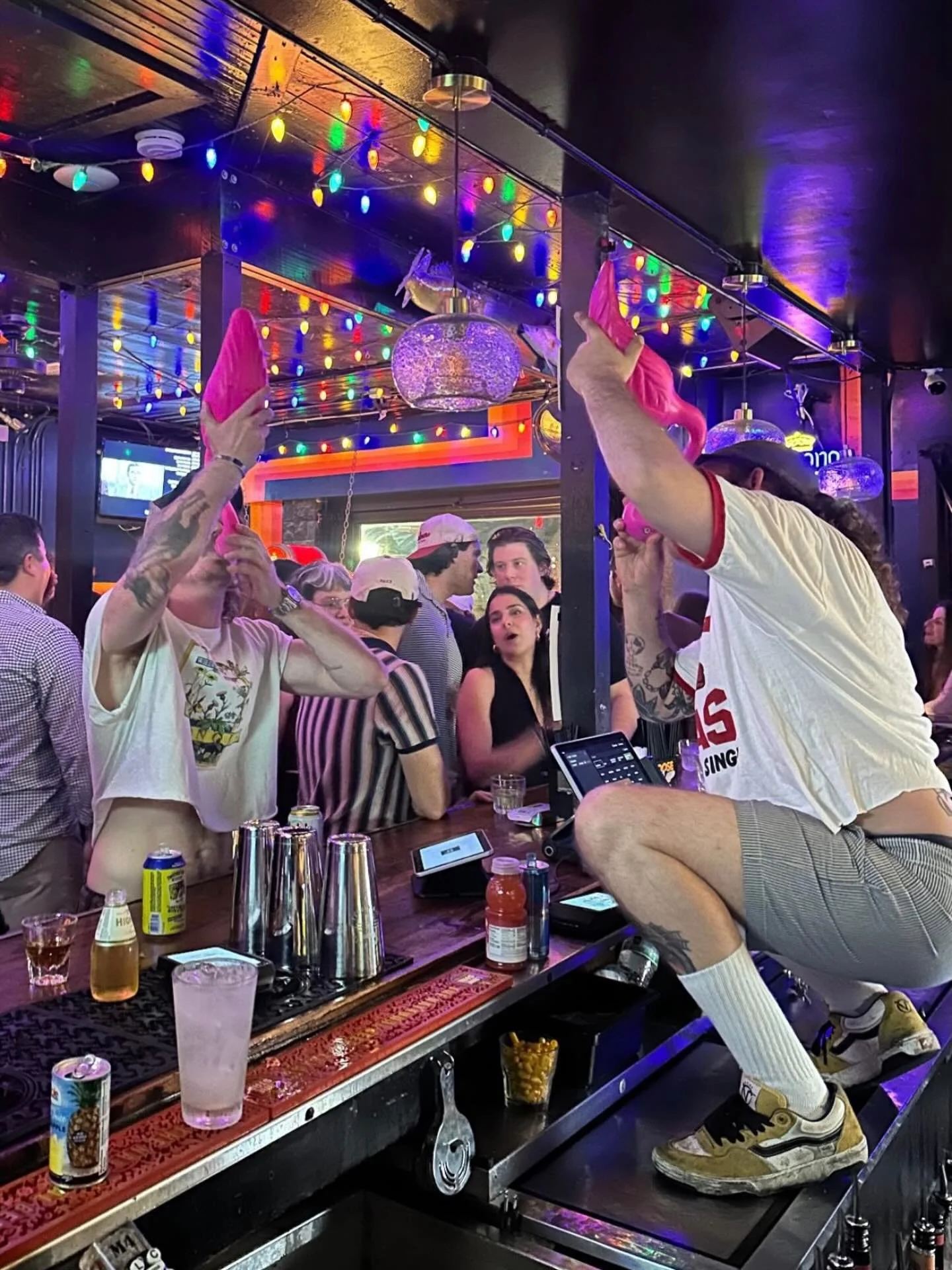 This is how stoked we are about trivia every Monday. 

Every Monday with @unknowntrivia ! Happy hour every day until 8p! Open until 2a. See yall later!!