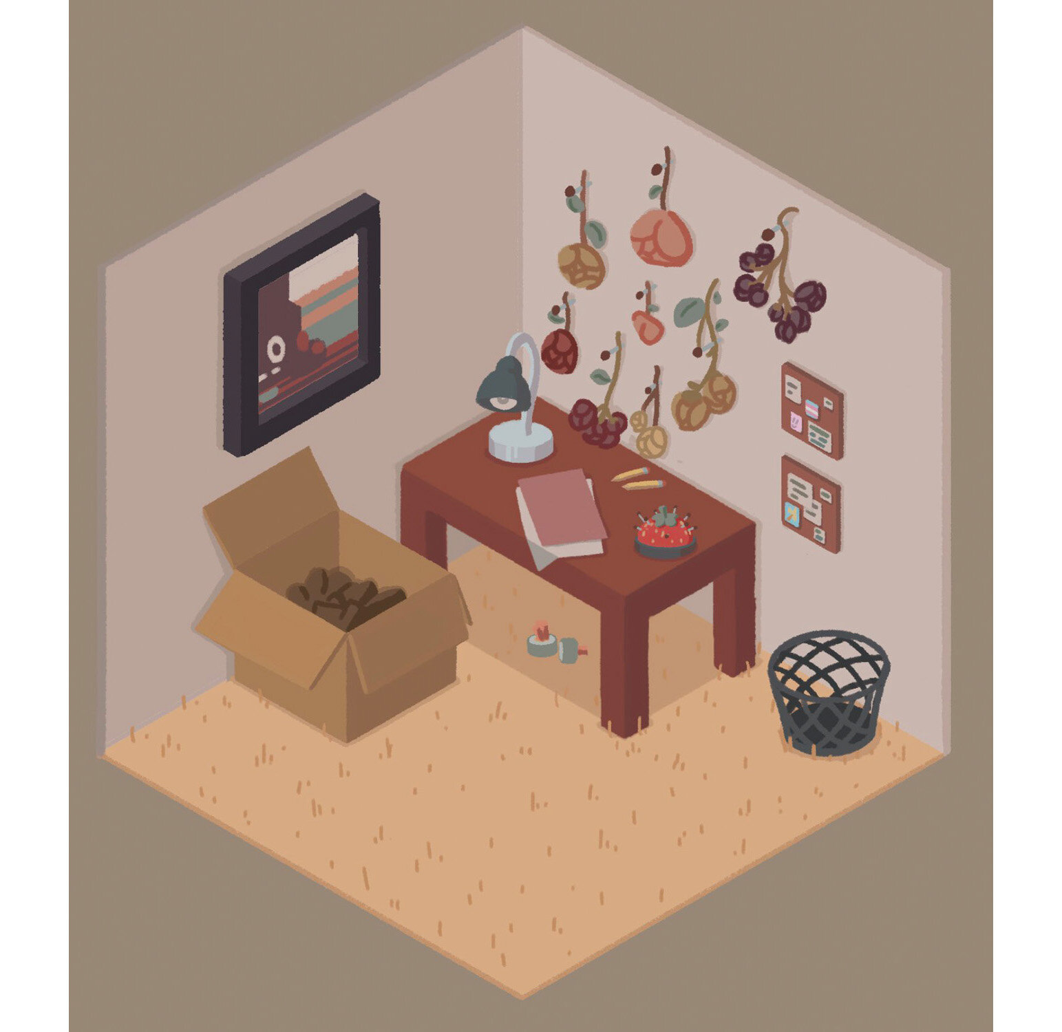 A Little Room, Digital Illustration, 2020