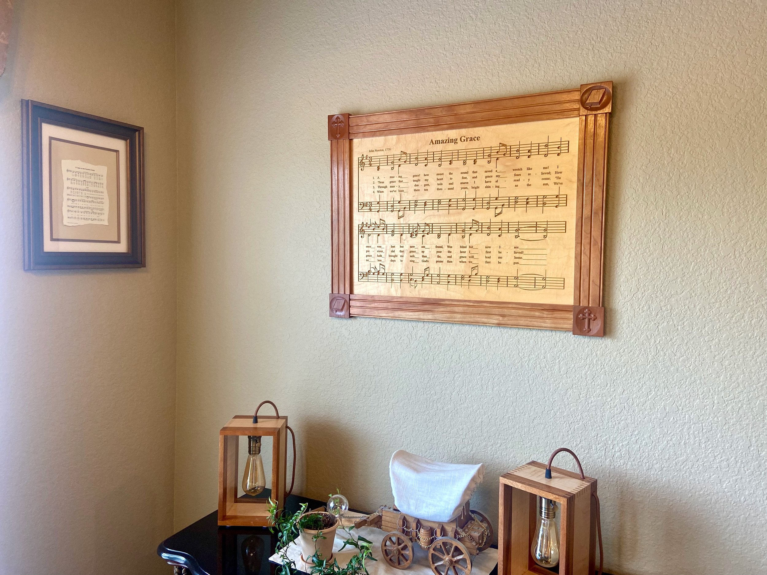 Carved Wood Amazing Grace Plaque