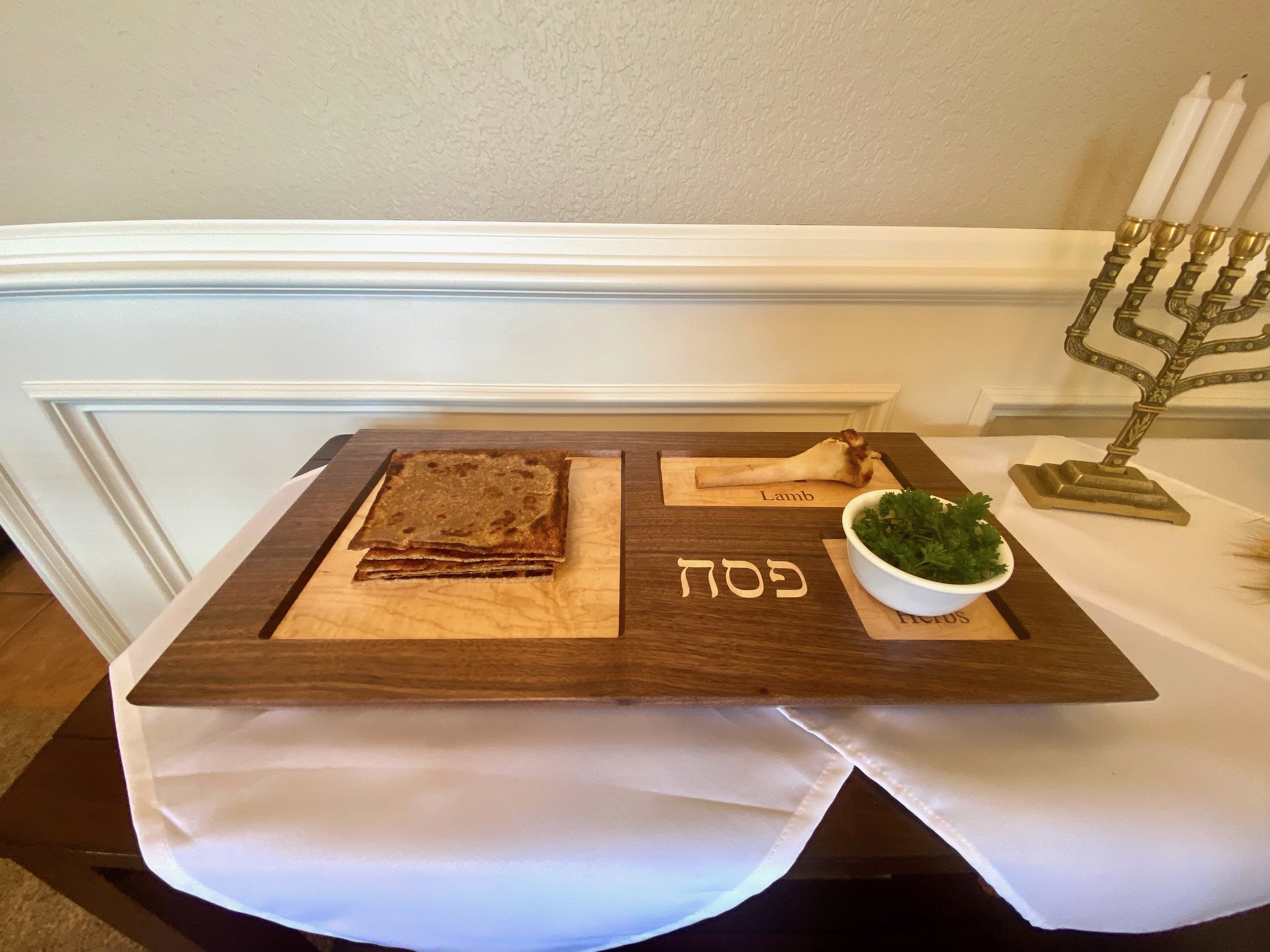 Messianic Three Element Passover Seder Plate