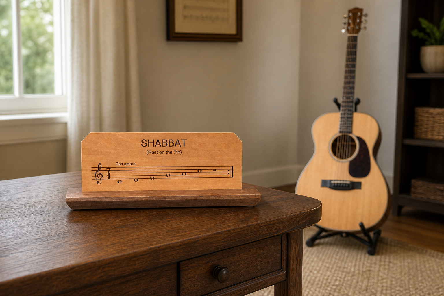 Shabbat Solid Wood Sheet with Guitar.png