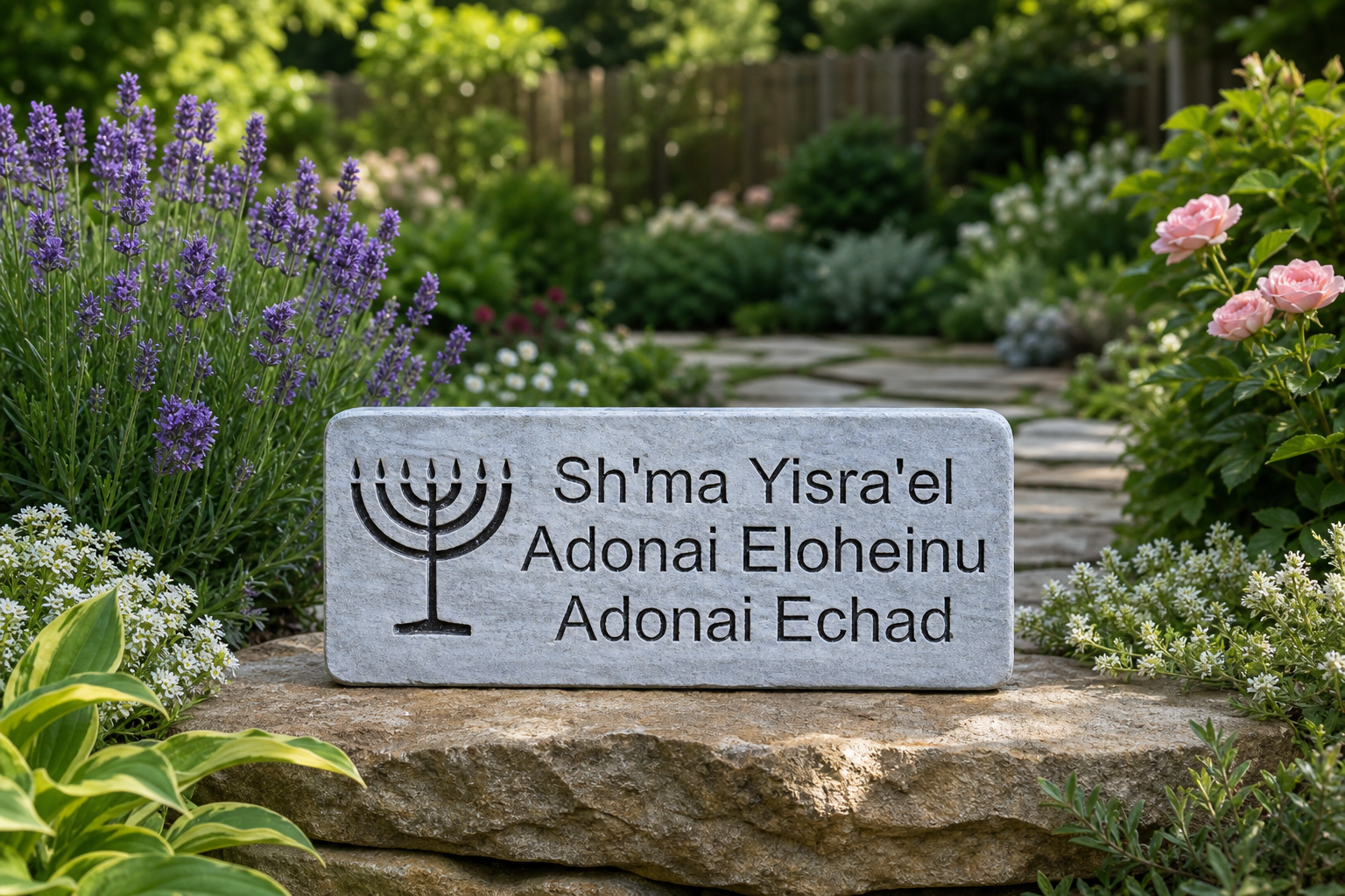 Concrete Shma Plaque in Garden.png