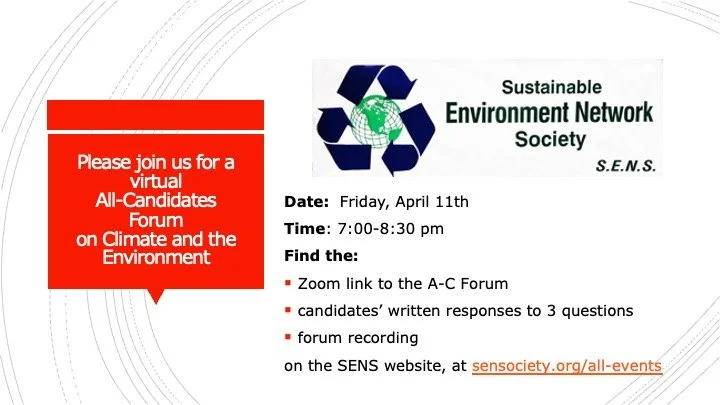 Virtual All Candidates' Forum on Climate and the Environment