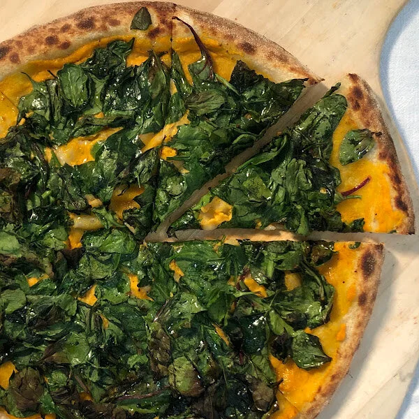 Vegan Butternut Squash Cream and Greens