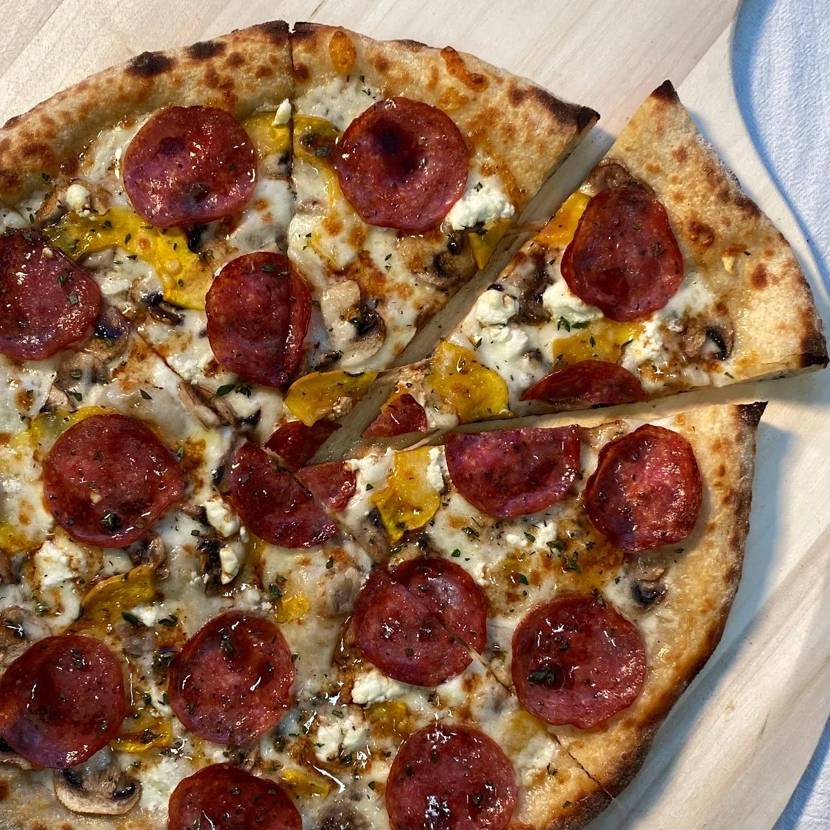 Salami Delicata Squash and Mushrooms