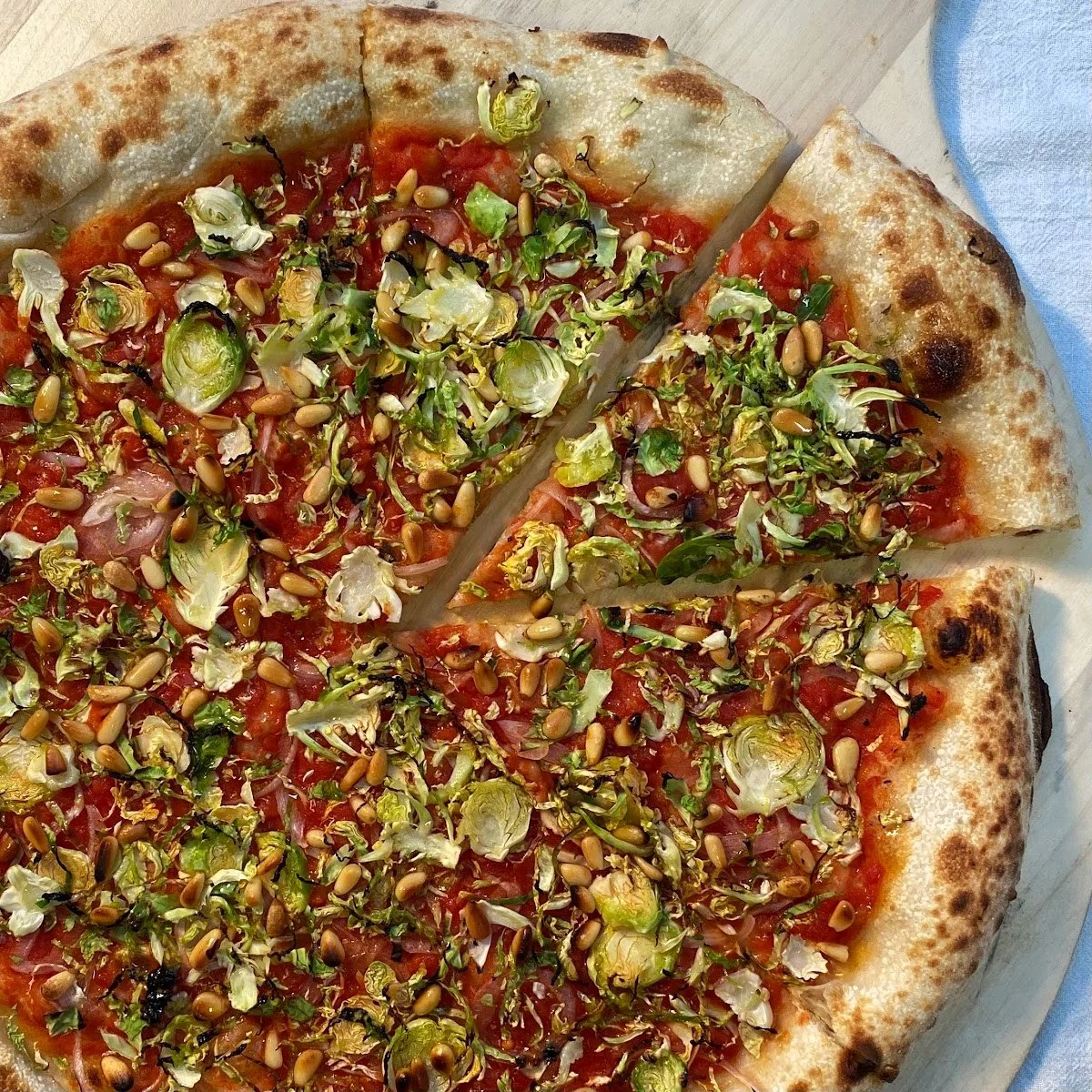 Vegan Brussels Sprouts, shallots, pine nuts, crushed tomatoes, lemon olive oil.jpg