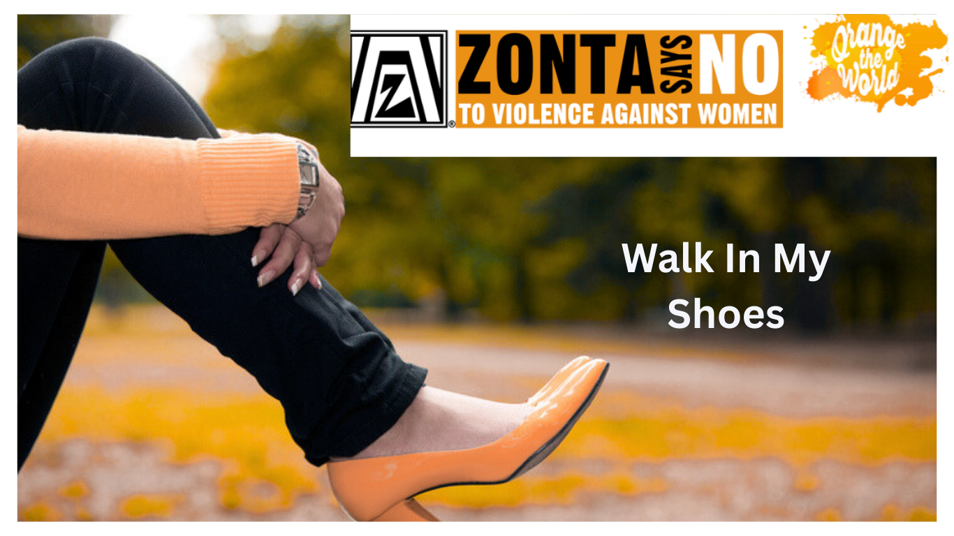 “Walk In My Shoes “display Zonta says NO TO DOMESTIC VIOLENCE - ERINA FAIR SHOPPING CENTRE