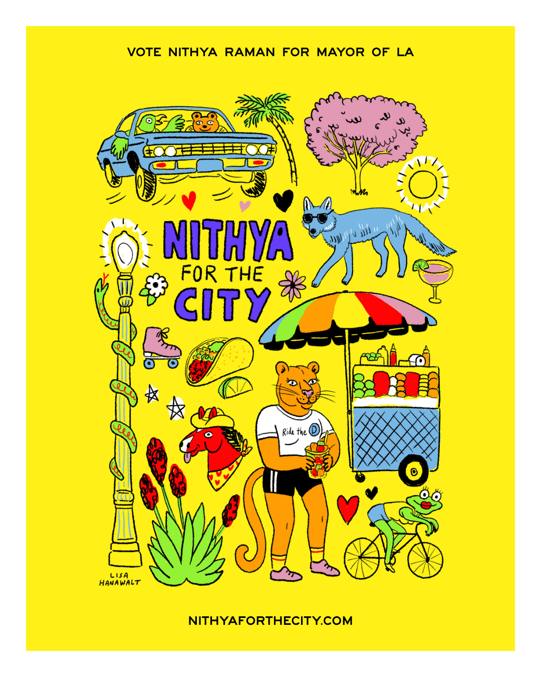 Lisa Hanawalt X Nithya Raman for Mayor (Social Graphics) Full Poster.png