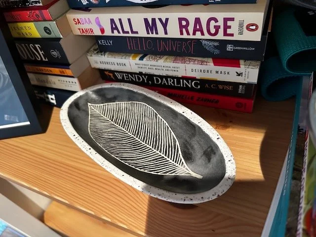 Carved sgraffito bowl