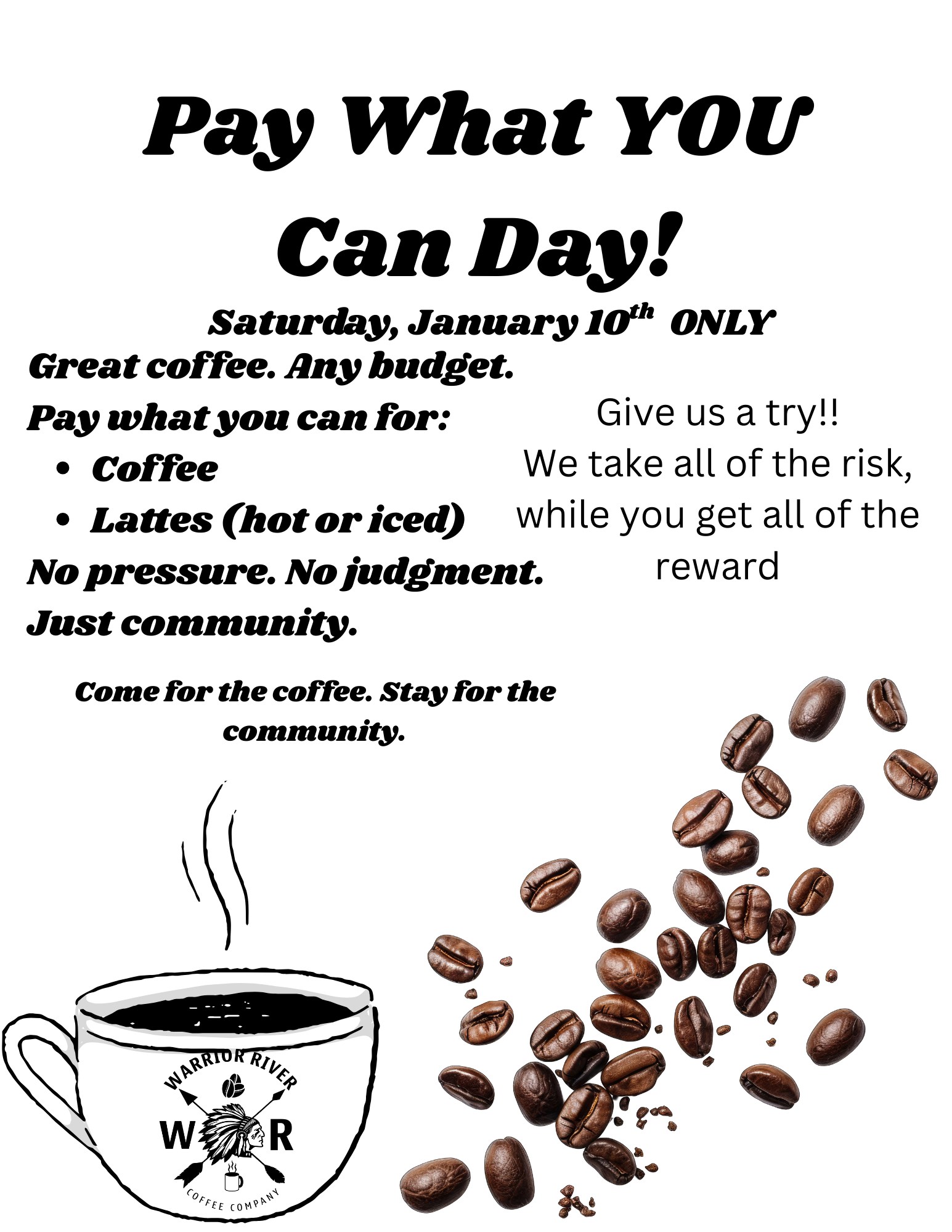 Pay What You Can Day!!