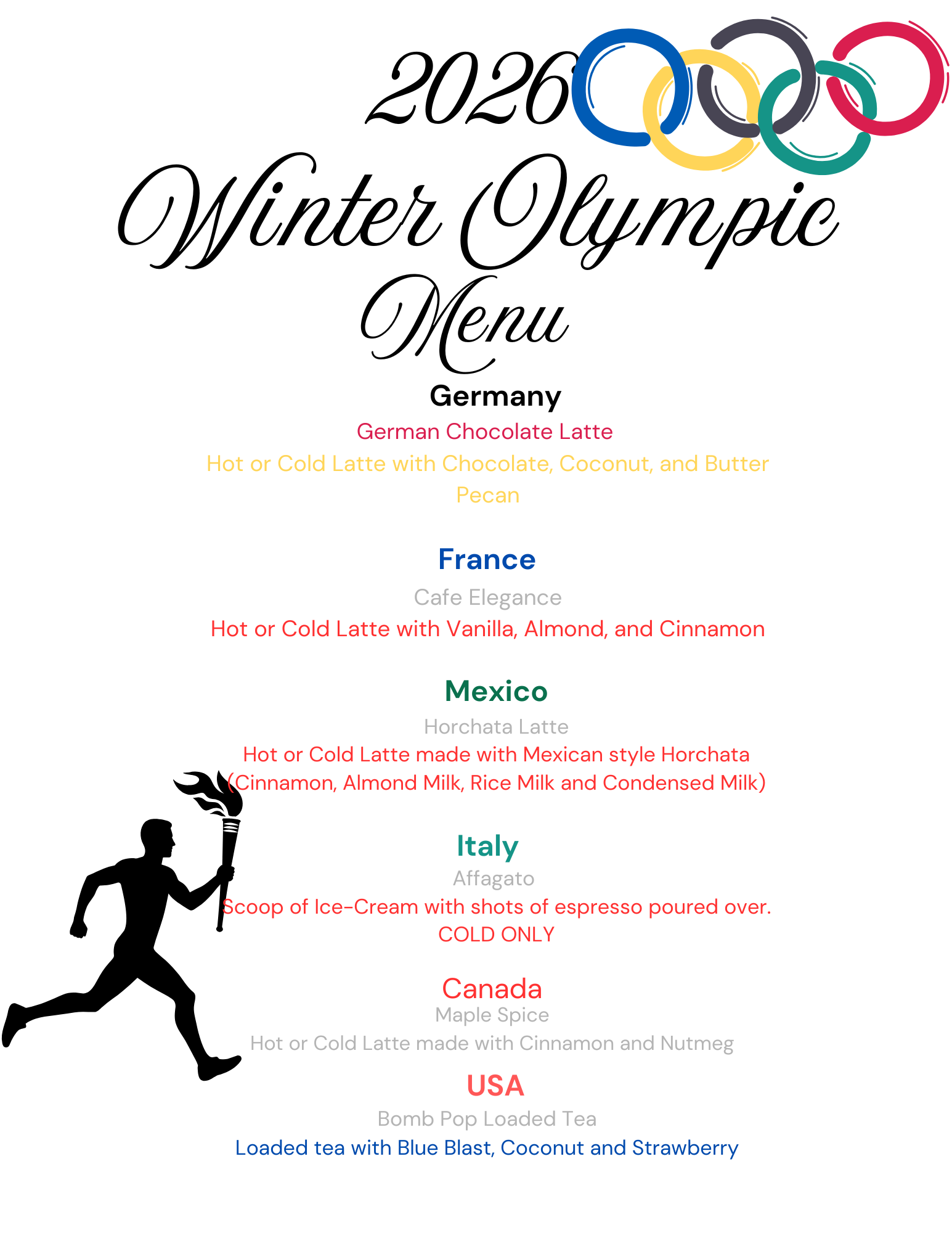 Olympic Menu 