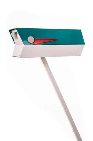 Turquoise &amp; White Mid-Century Modern Mailbox | modbox