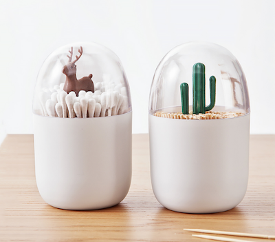 Cotton Swab &amp; Toothpick Holder - Set of 4