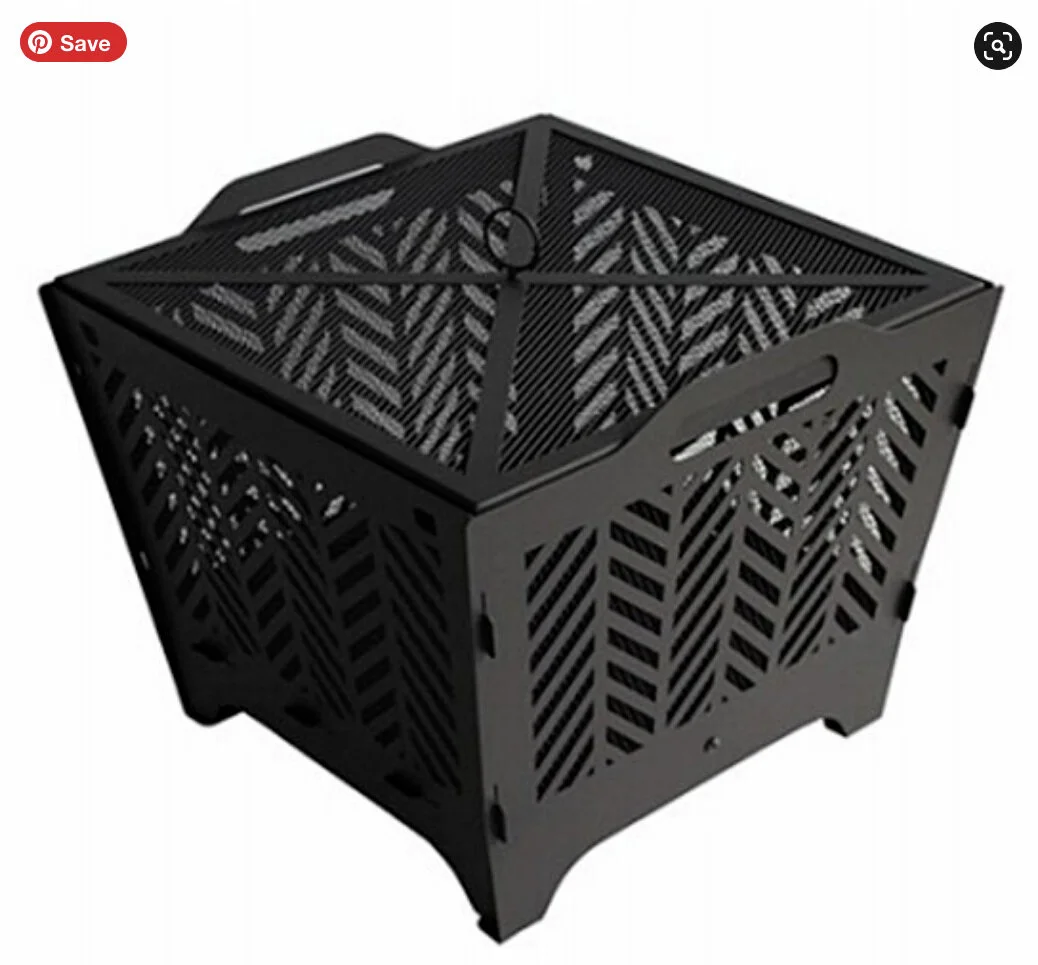 Black Cube Fire Pit