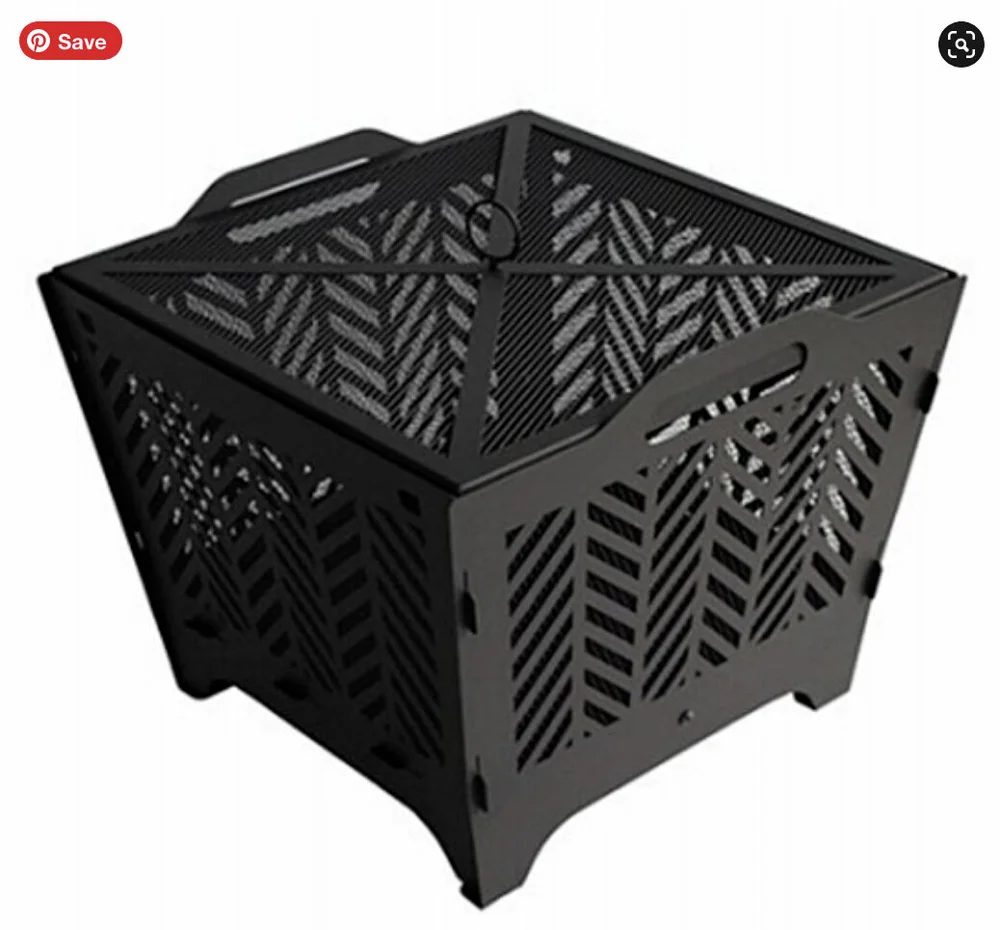 Black Cube Fire Pit