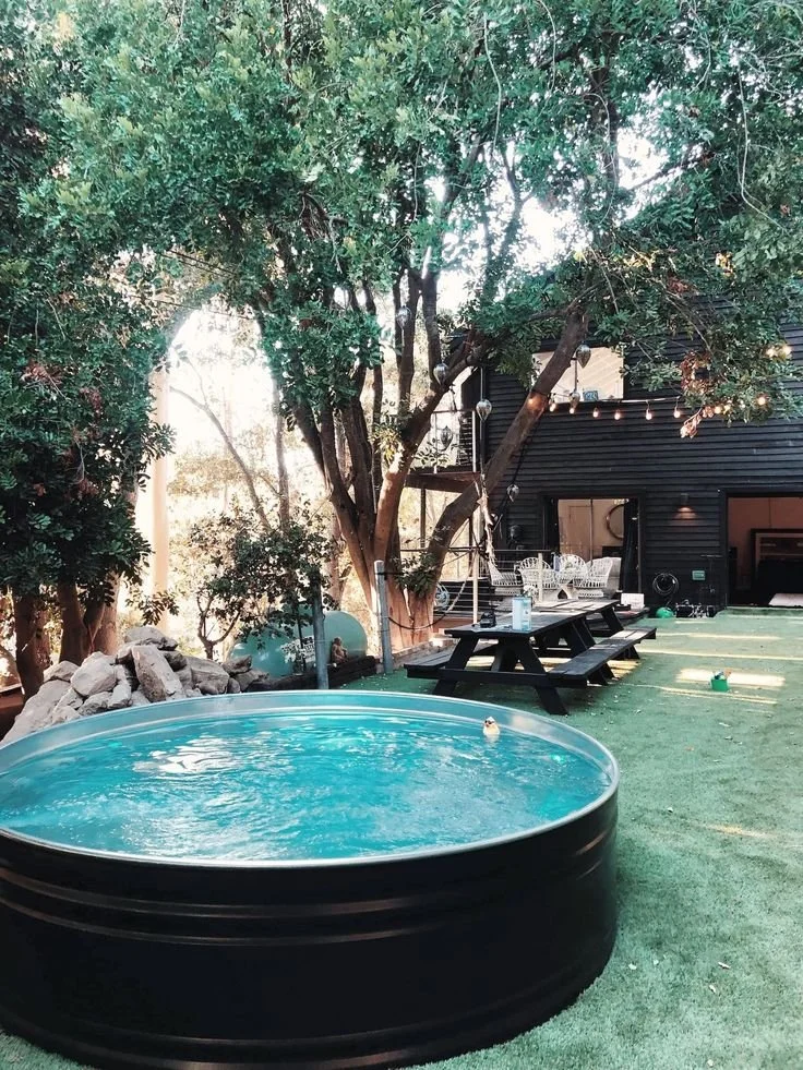 Black Stock Tank Pool via Tipsy Tank