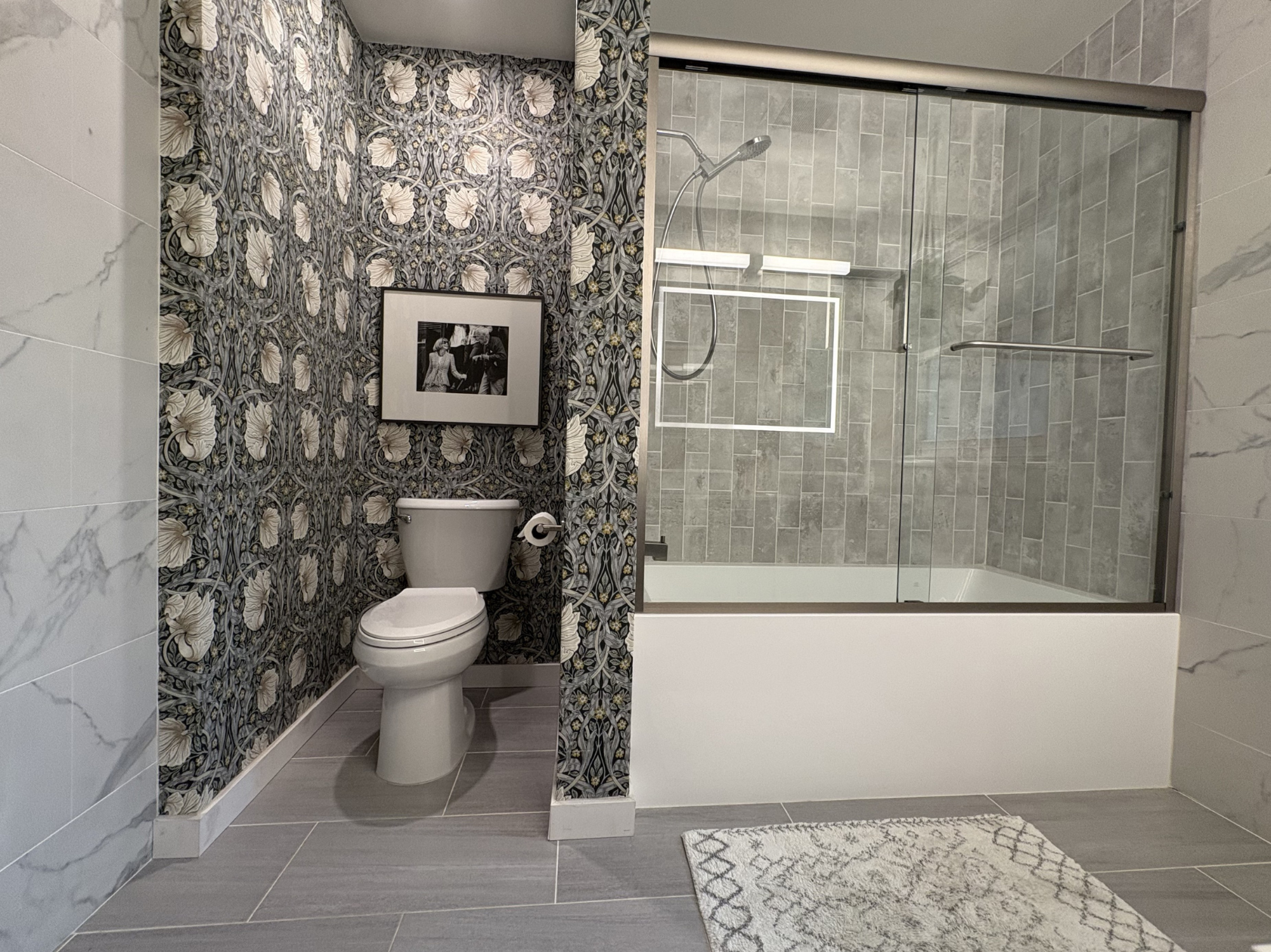 You Can Wallpaper Your Bathroom. Here's How We Did It.