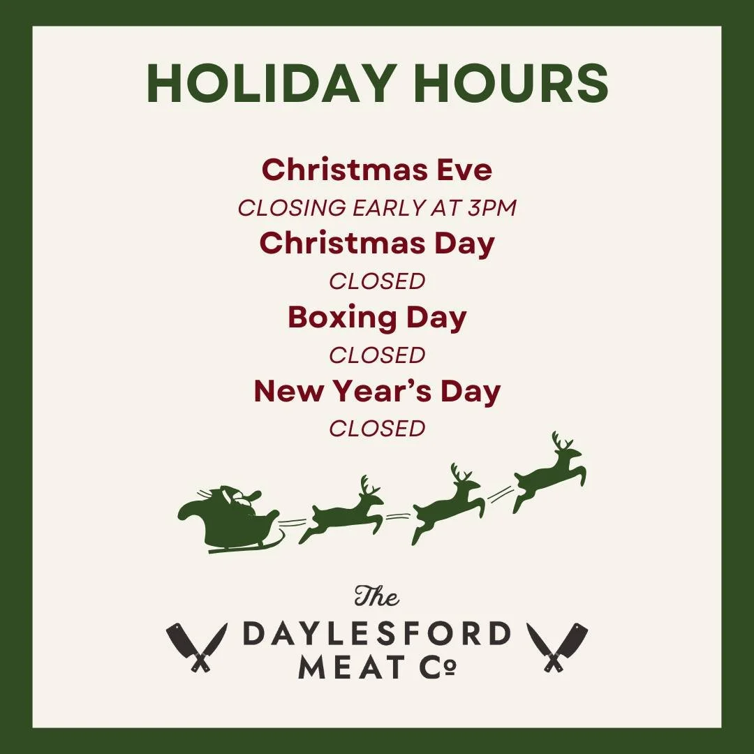 Ho ho ho! 🎅️ With the holiday season just around the corner we want to let you know about our  updateding trading times. 

We're wrapping things up early on Christmas Eve at 3pm, and will be taking a well-deserved break on Christmas Day, Boxing Day,