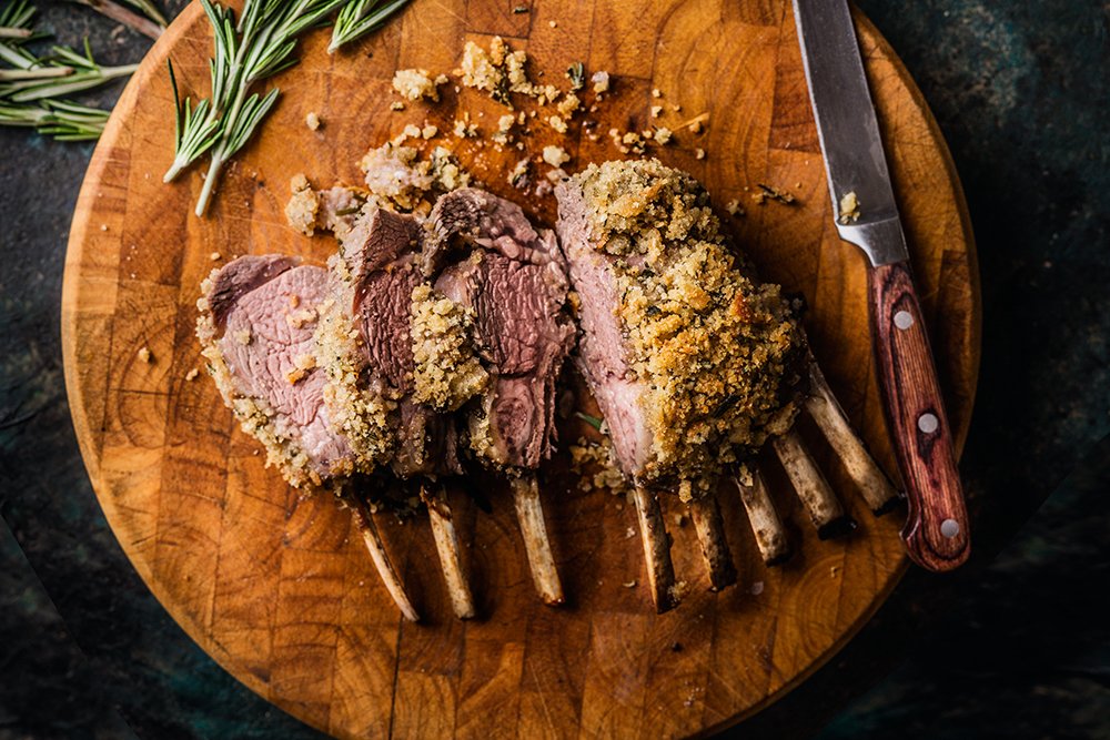 Rosemary and Parmesan Crusted Rack of Lamb