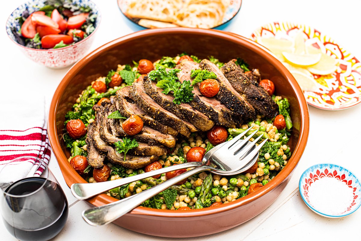 Middle Eastern Lamb Shoulder With Moghrabieh Salad Middle Eastern Lamb Shoulder With Moghrabieh Salad