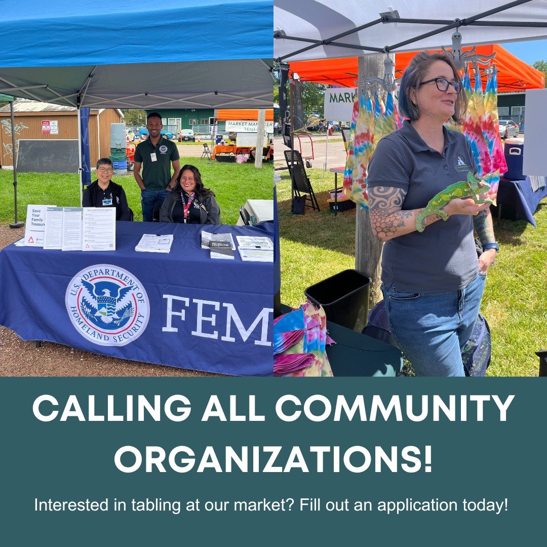 Did you know? Every week at the market, we reserve spots just for community groups to set up a table! This could you YOU!

Want to get involved? Learn more and apply by filling out the short form - link in bio!