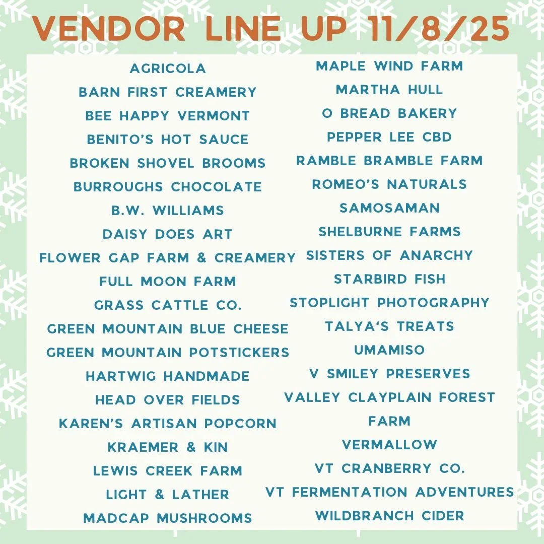 Winter Market kicks off TOMORROW! 🎉 Join us from 10 AM&ndash;1 PM at @burlingtonbeer  for our first market of the cozy season. You&rsquo;ll find 40 amazing vendors (some brave ones outdoors!), delicious local food, winter veggies, artisan crafts, in