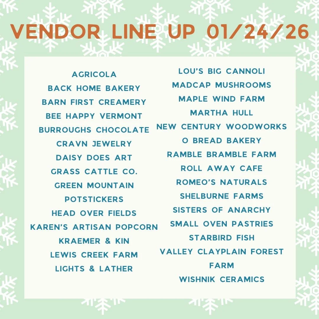 Market day is tomorrow! Even though the forecast is chilly, it's going to be nice and warm inside @burlingtonbeer from 10am-1pm. Come on down and say hi to your favorite vendors, or maybe discover something new!

We are continuing to match SNAP trans