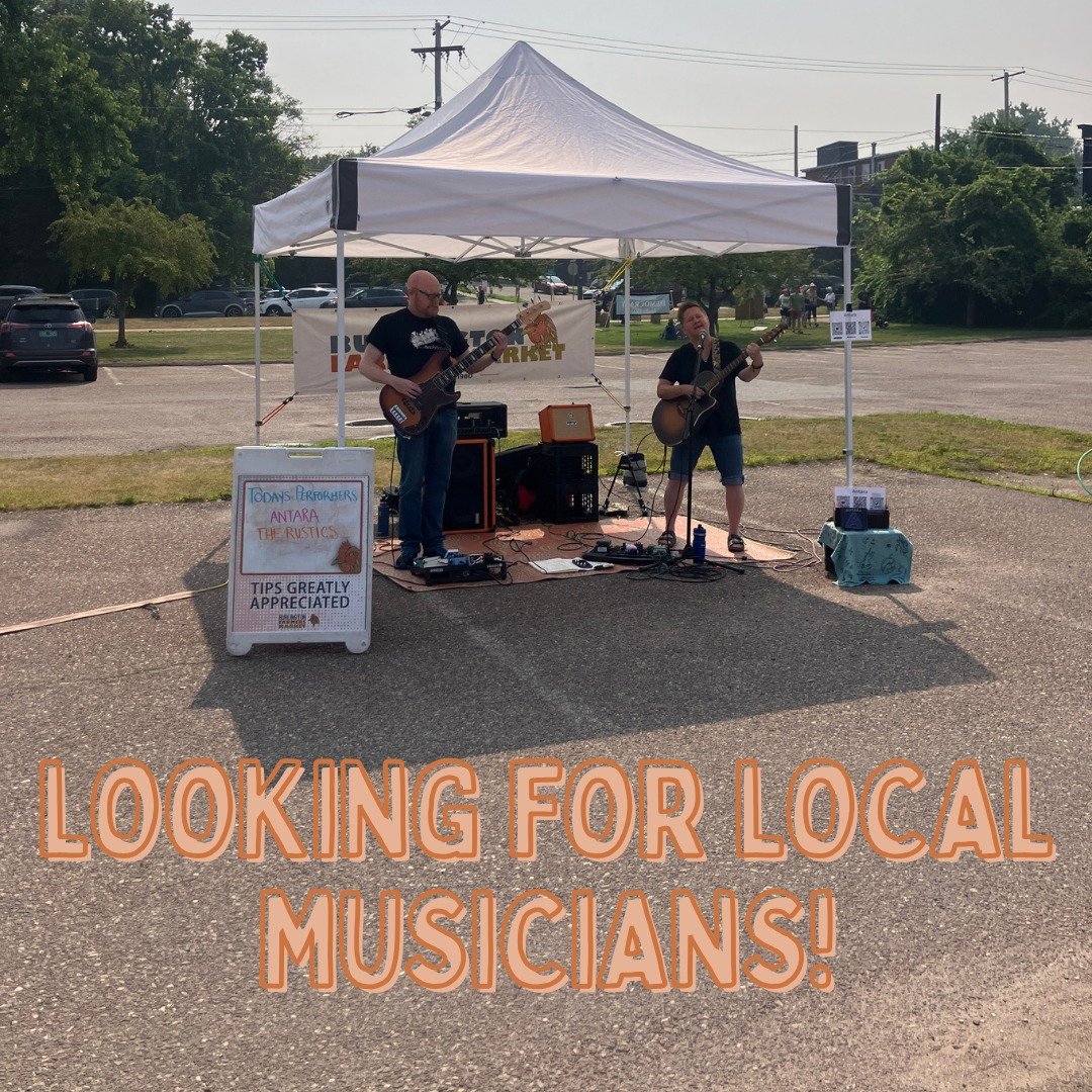 🎶 Calling all local musicians! 🎶 We are seeking bluegrass, Americana, and country performances for the Burlington Farmers Market this summer!

Do you love playing live, and connecting with your community? Are you interested in performing at the Bur