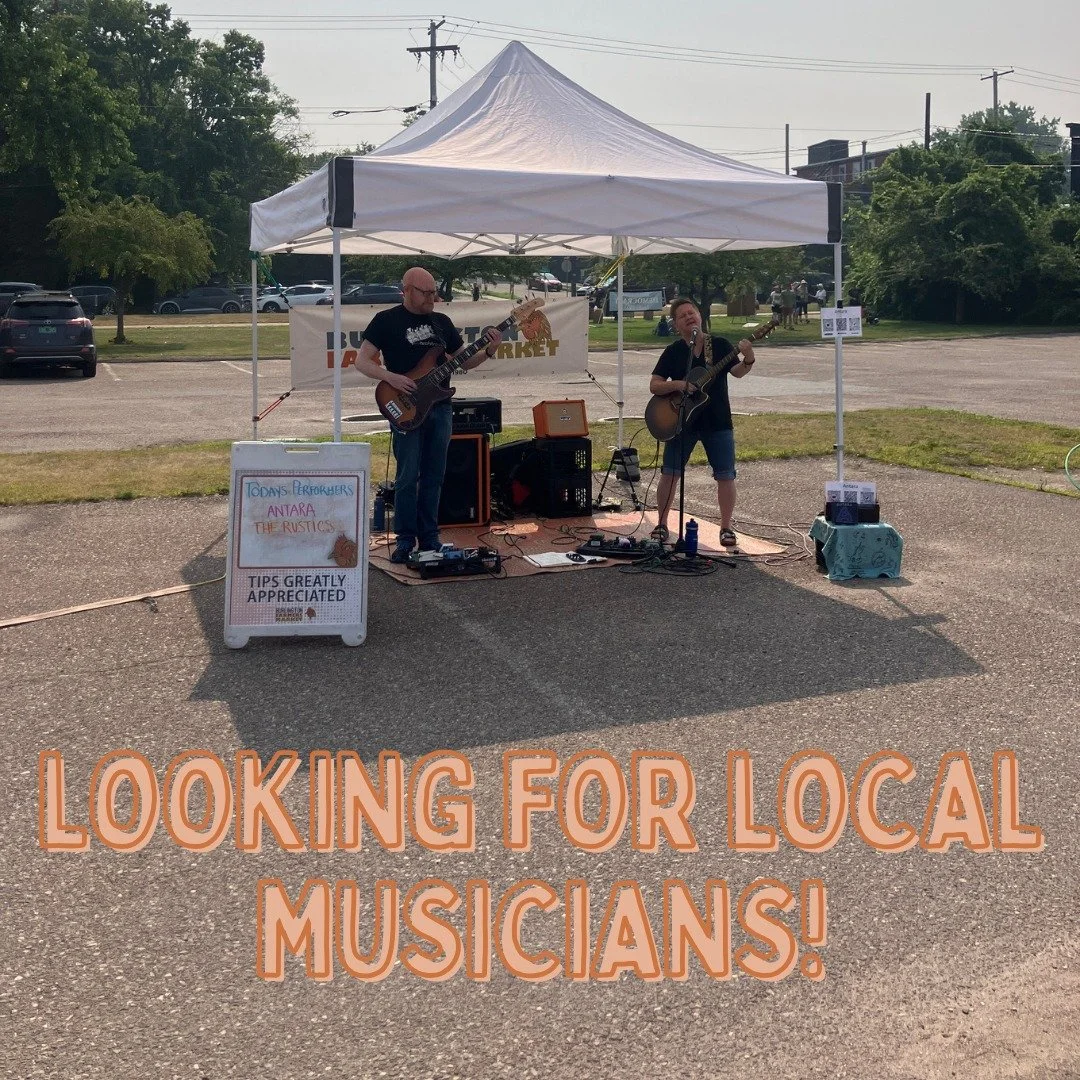 🎶 Calling all local musicians! 🎶 We are seeking bluegrass, Americana, and country performances for the Burlington Farmers Market this summer!

Do you love playing live, and connecting with your community? Are you interested in performing at the Bur